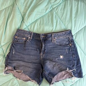 GAP Distressed Denim Cutoff Shorts - Blue